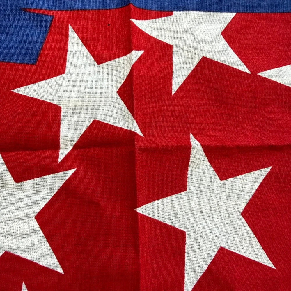 Vintage Made in USA Stars and Stripes Cotton Bandana Red White Blue Patriotic